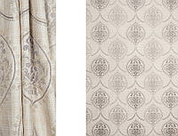 Портьерная ткань для штор Жаккард молочного цвета с рисунком (Sunrise HXN A0728-6/280 P Jak)