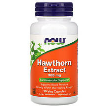 Екстракт глоду NOW Foods "Hawthorn Extract" підтримка серцево-судинної системи, 300 мг (90 капсул)