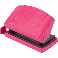 Діркопробивач Axent Shell 3410-10-A з пластиковим верхом, 10 аркушів, рожевий