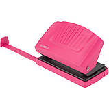 Діркопробивач Axent Shell 3410-10-A з пластиковим верхом, 10 аркушів, рожевий, фото 3