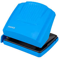 Діркопробивач Axent Shell 3430-07-A з пластиковим верхом, 30 аркушів, блакитний