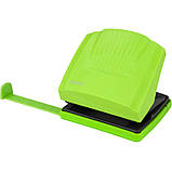 Діркопробивач Axent Shell 3430-09-A з пластиковим верхом, 30 аркушів, салатовий, фото 2