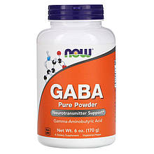 Гамма-аміномасляна кислота NOW Foods "GABA Pure Powder" нейромедіатор, у порошку, 500 мг (170 г)