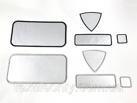 Нашивка Квадрат Світловідбивний сірий 20х20 мм, фото 2