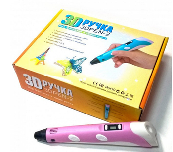 3D Ручка PEN-2 з LCD-дисплеєм рожева