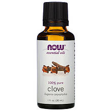 Ефірна олія гвоздики NOW Foods, Essential Oils "Clove" (30 мл)