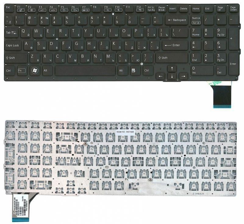 Клавіатура для ноутбука SONY (VPC-SE series ) rus, black, без кадру