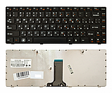 Клавіатура для ноутбука LENOVO (G480, G480A, G485, G485A, Z380, Z480, Z485 ) rus, black, black frame, фото 3