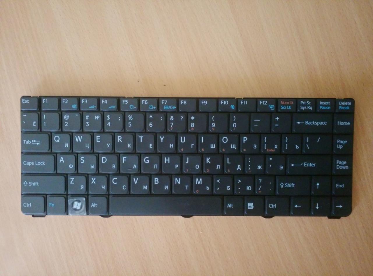 Клавіатура для ноутбука SONY (VGN-NR, VGN-NS series ) rus, black, rev 2 (шлейф загнутий )