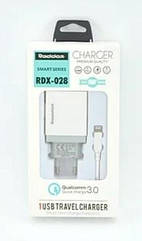 Швидке мережеве заряджання Quick Charge 3.0 A — ЗЗП USB REDDAX RDX-028 BLACK+ кабель iPhone IOS