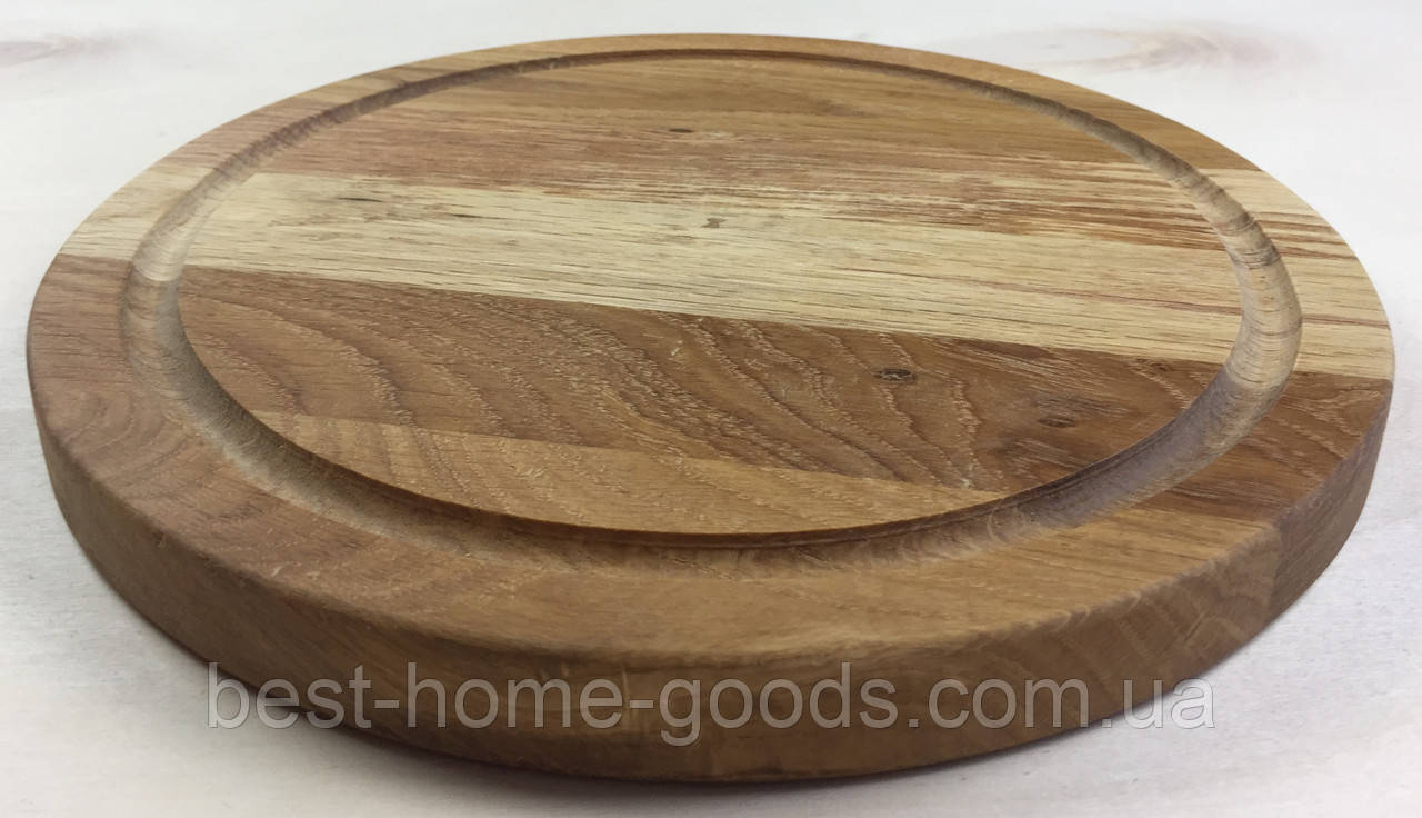 Дерев’яна кухонна обробна дошка 24,5×1,8 см з дуба | натуральне дерево | ручна робота | подарунок для дому та ресторану, фото 1