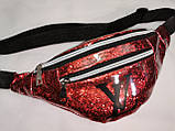 Сумка на пояс LV Двошаровий (глинтер +плівка) барсетки сумка жіночий пояс Бананка клатчі гуртом, фото 3