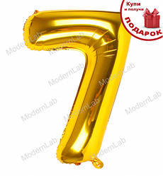 Кулька Цифра "7" (1 м), Іспанія, колір - золото