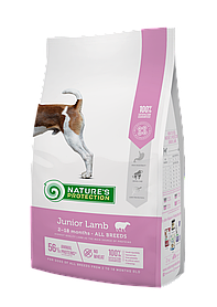 Natures Protection JUNIOR LAMB корм для цуценят усіх порід 2-18 місяців, 7,5 кг