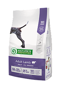 Natures Protection ADULT LAMB All Breeds ЯГНІНОК корм для собак усіх порід, 4 кг