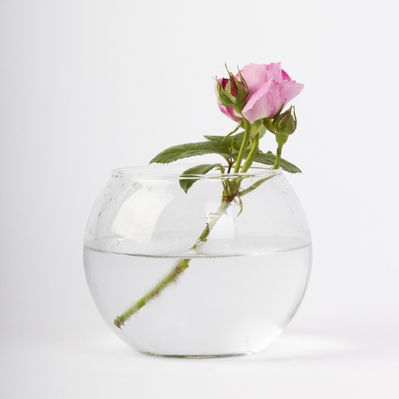 Ваза скляна прозора "Куля" h 14,5 (2,2 л), фото 1