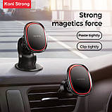 Тримач магнітний KONI STRONG KS-41 mini magnetic air vent car holder, чорний, фото 8