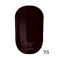 Гель-лак Couture Colour Gel polish №75 красно-бордовый с красными блестками, 9ml