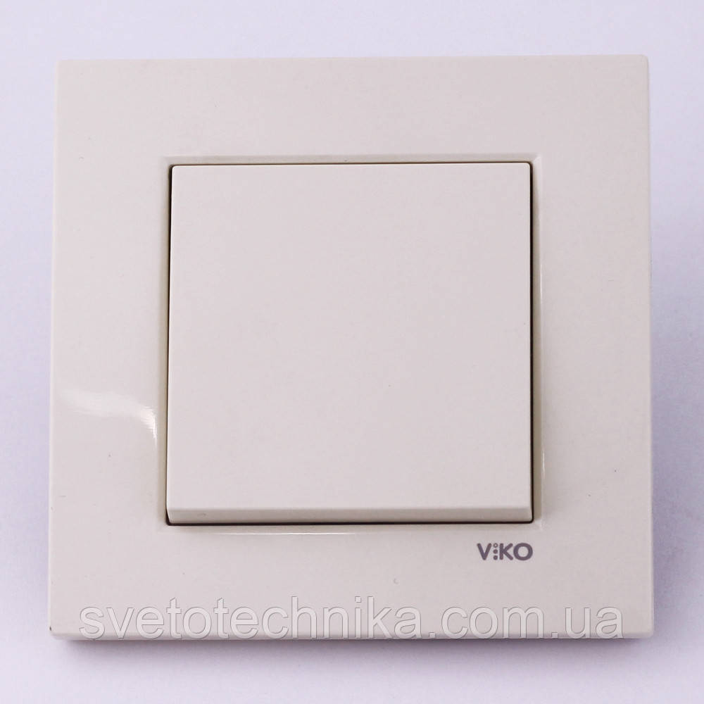 Выключатель одноклавишный VI-KO Karre скрытой установки (кремовый) - фото 2 - id-p204213569