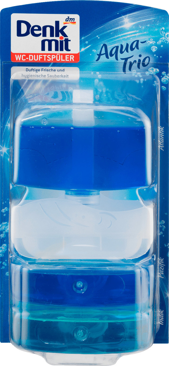 Туалетний блок Denkmit WC-Duftspüler (Aqua-Trio) 3x55 мл, фото 1
