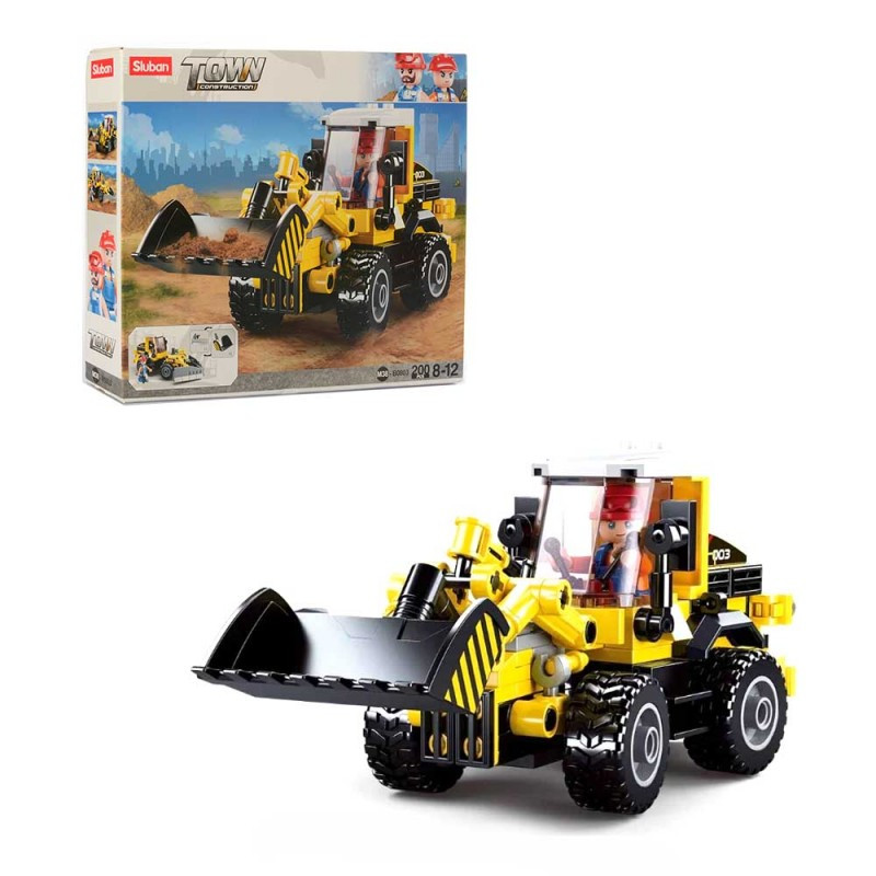 Конструктор навантажувач-бульдозер "Town" SLUBAN M38-B0803, 18 см, 200 деталей, фото 1