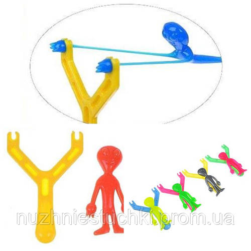 Лизун с рогаткой "Летающий пришелец", игрушка антистресс (ID#1207314805 ...