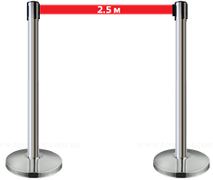 Стійка зі стрічкою - тенсатор ЛТ-02 червона стрічка 2,5 м