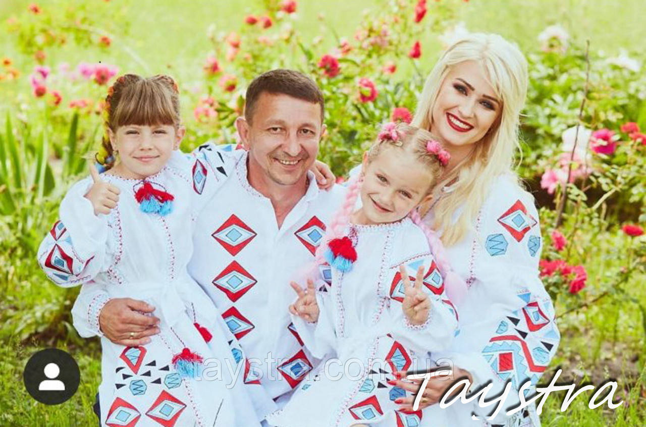 Вишиванки для родіні, одяг для сім'ї, вишитий парний одяг бохо льон, family look, вишиванки для сім'ї