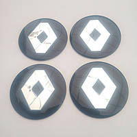 Наклейка опукла на ковпачок диска Renault 56 мм чорна