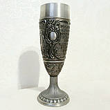 Олов'яний високий винний келих Приємні спогади, фото 3