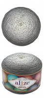 Нитки пряжа для в'язання мікрофібра DIVA OMBRE BATIK Дива Омбре Батік від ALIZE Алізе № 7380