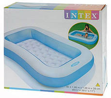 Надувний гіпоалергенний дитячий Басейн 166х100х28 см Intex 57403. Блакитний, фото 4