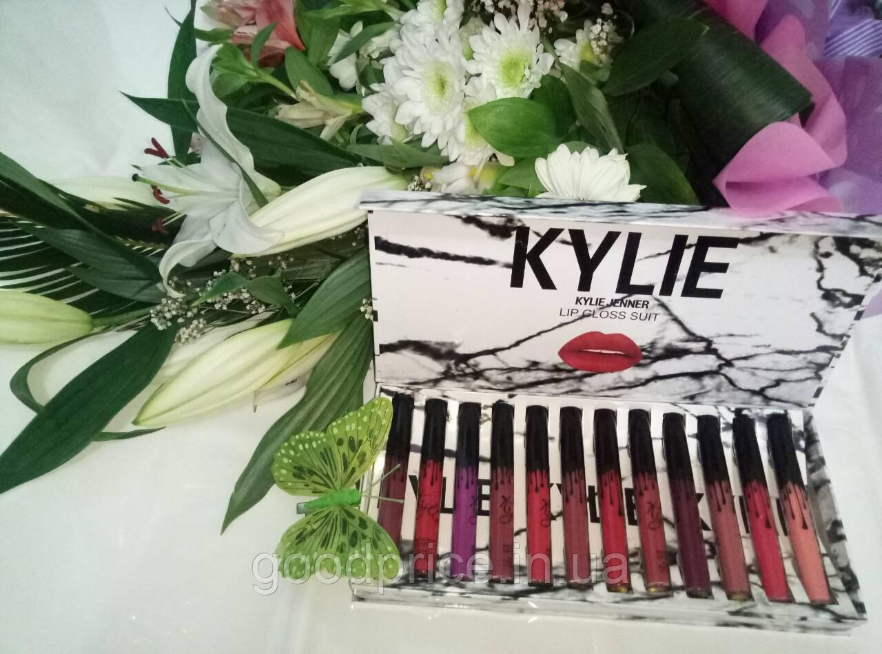 Набір матових помад kylie white 12 шт