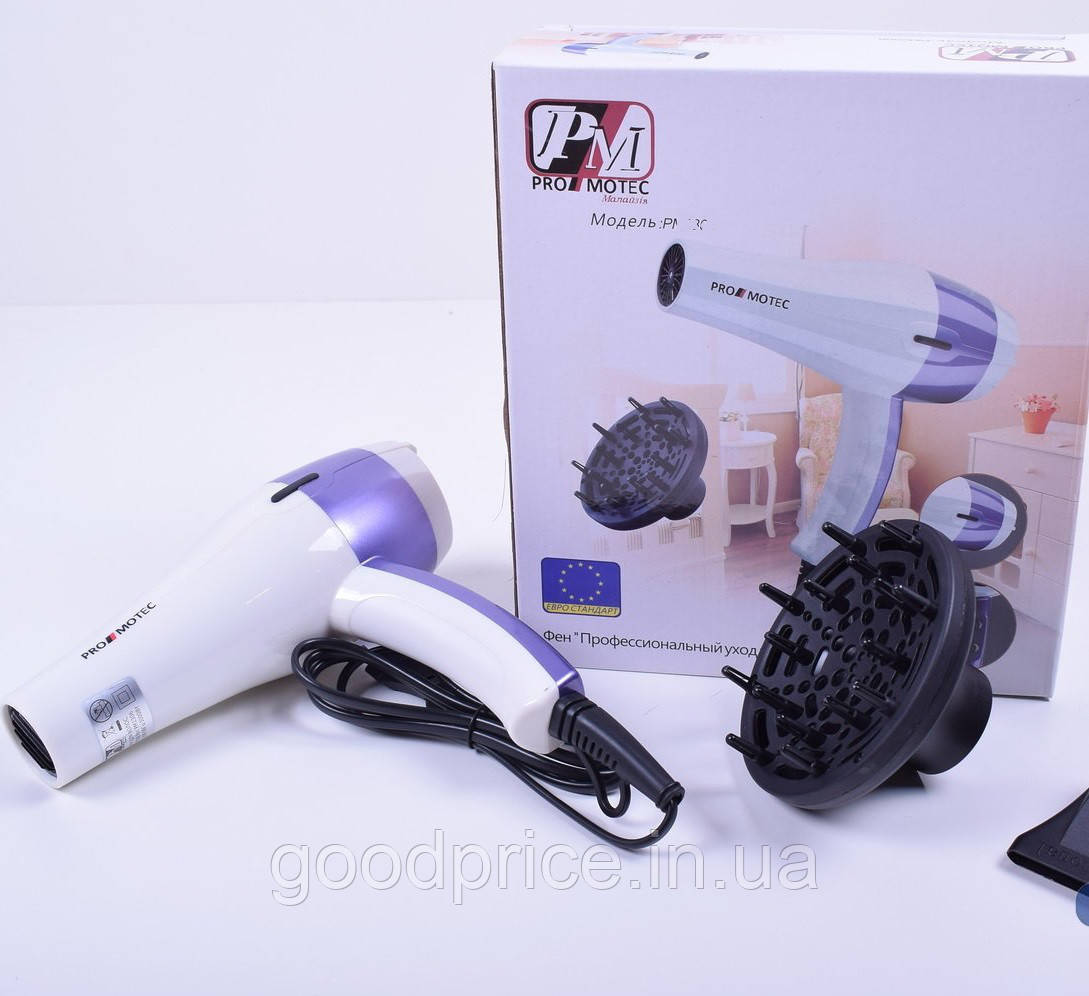 ПОТУЖНИЙ ФЕН ProMotec-New 3000W дифузор