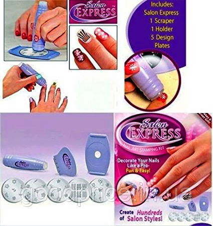 Манікюрний набір для візерунків Stamping Nail Art Kit, набір для стемпинга, стемпинг