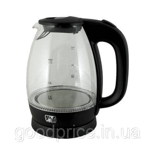 Електричний чайник PROMOTEC 1,7 л, 2250 Вт, скло