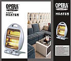 Обігрівач кварцовий інфрачервоний 800 Вт Opera OP-H0004, економний електричний обігрівач, фото 7