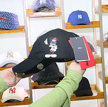 Кепка Бейсболка New York Yankees NY MLB Нью-Йорк Янкіз Мікі з боку Чорна, фото 5
