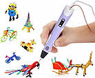 3Д ручка з LCD дисплеєм Smart pen 3D-2 фіолетова, фото 2