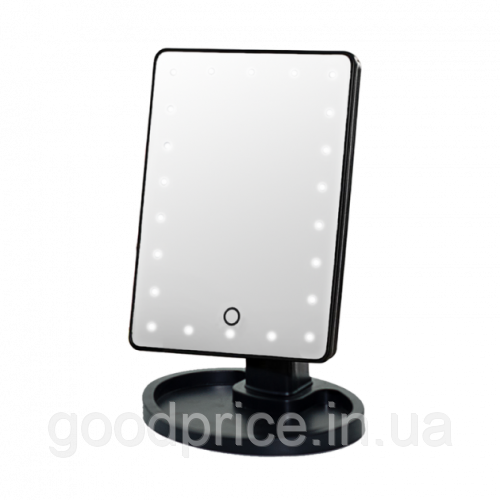 Дзеркало для макіяжу з підсвічуванням "Large LED Mirror" чорне