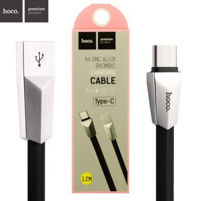 Шнур USB Cable Hoco X4 Zinc Alloy Rhombic Type-C 1.2 m