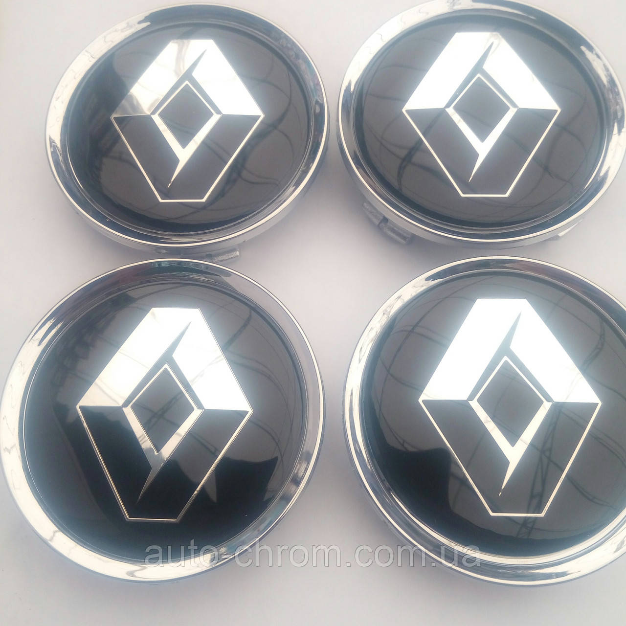 Ковпачки в диски Renault 70-74 мм чорні, фото 1