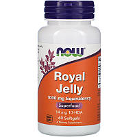 Маточное молочко NOW Foods "Royal Jelly" 1000 мг (60 гелевых капсул)
