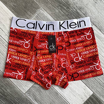 Труси чоловічі боксери бавовна Calvin Klein 05, червоні, розмір L (46-48), 09129