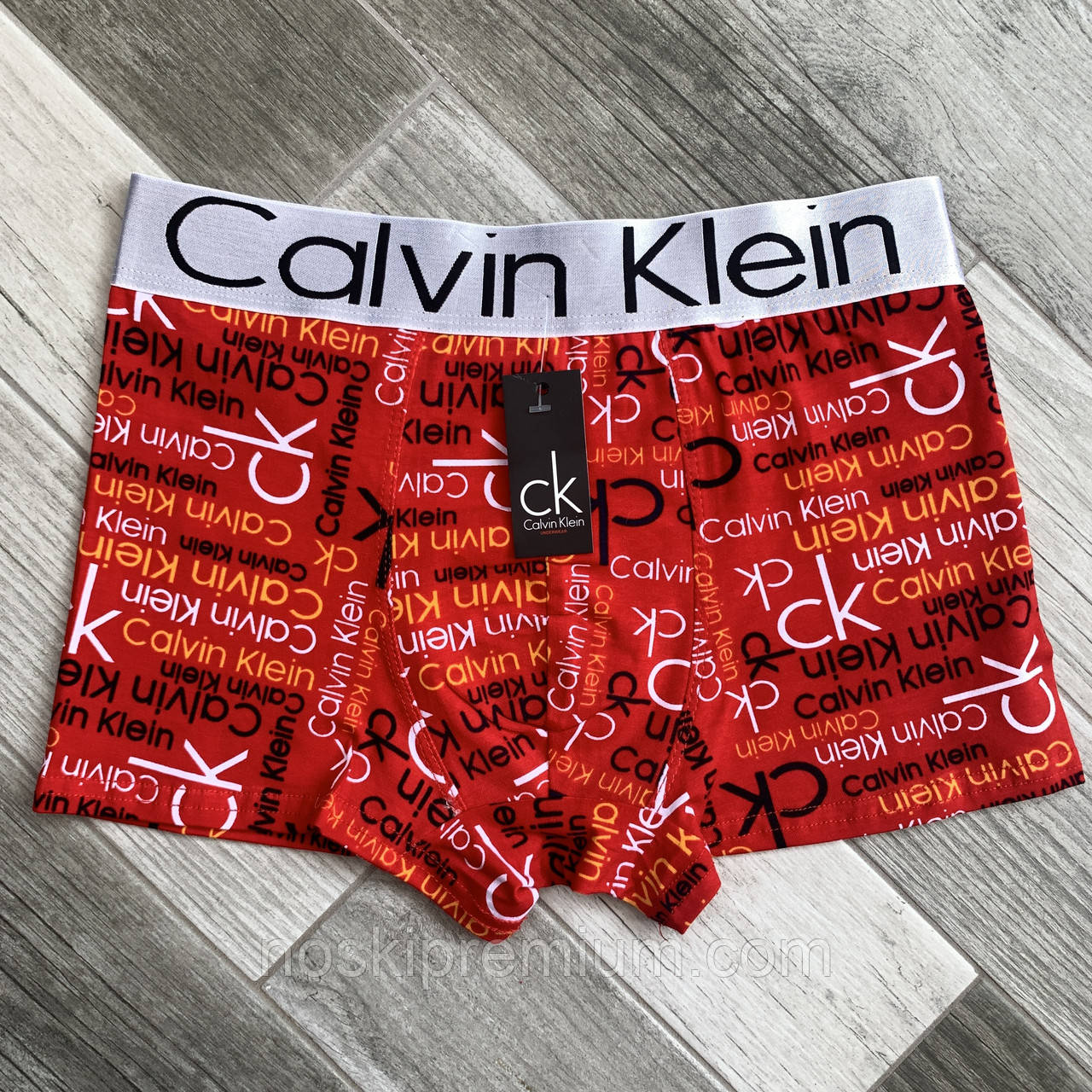 Труси чоловічі боксери бавовна Calvin Klein 05, червоні, розмір 2XL (50-52), 09131