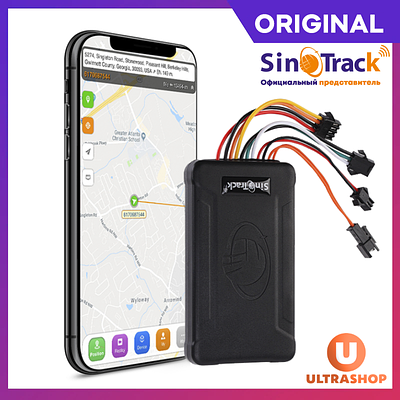 ТОП GPS-трекер з Блокуванням Двигуна і Прослуховуванням Салону SinoTrack ST-906 Original + Кнопка SOS / для Оренди Без реле блокування двигуна