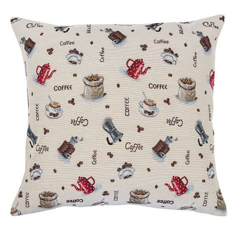 Наволочка декоративна LiMaSo Coffee 45x45 см гобеленова одностороння арт.EDEN643-NV1.45х45, фото 2