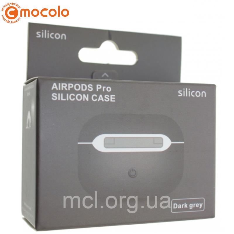 Чохол Silicone Case Ultra Thin для AirPods Pro (Dark Gray) без карабіна
