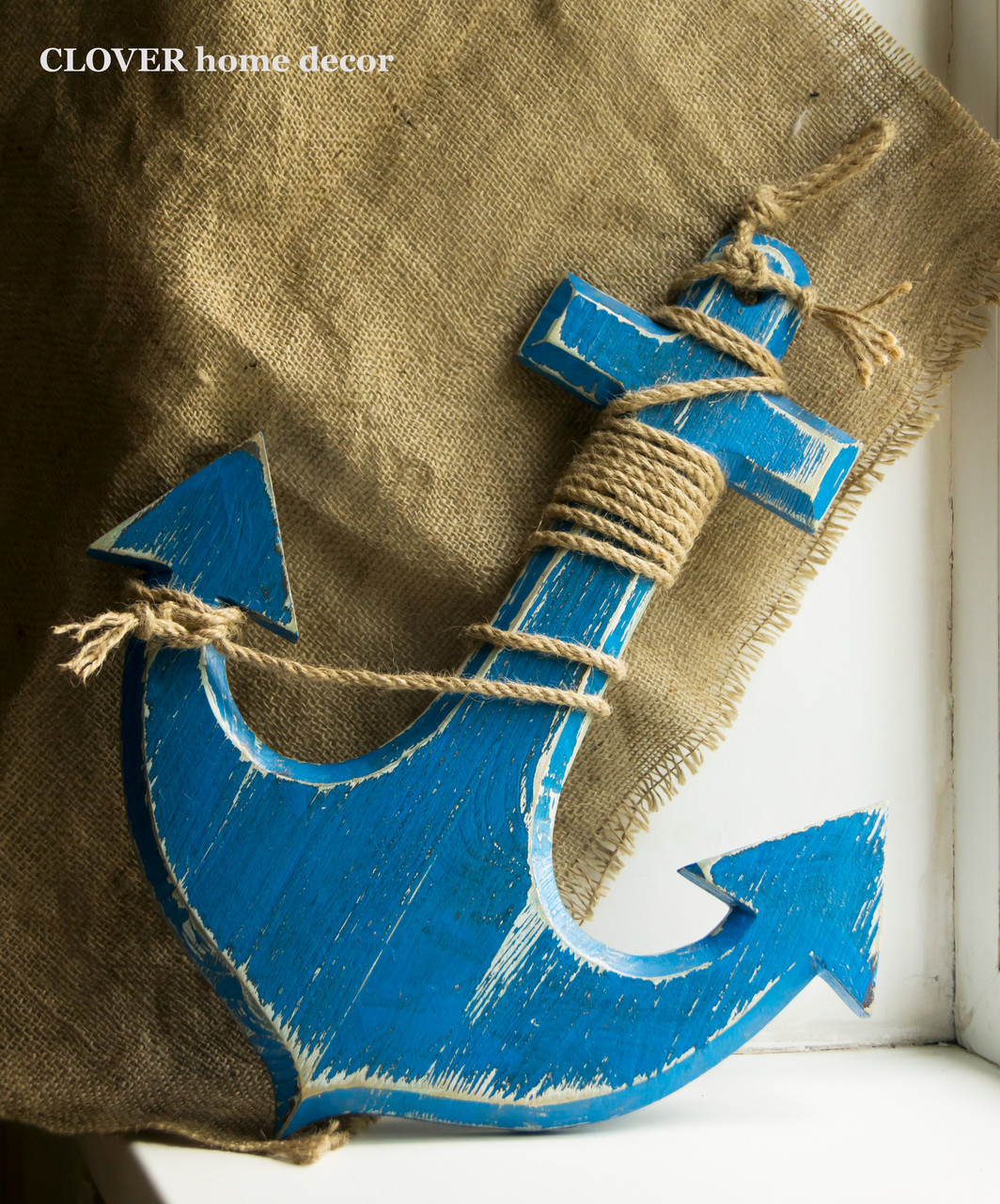 Якір дерев'яний у вінтажному стилі, фото 1