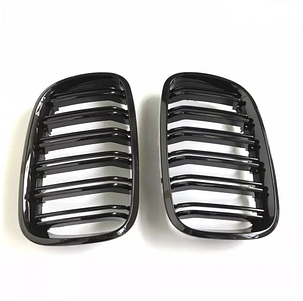 Решітка ноздрі BMW (БМВ) X5 X6 series E70 E71 (2006 - 2013) Глянець 2 ребра, фото 3